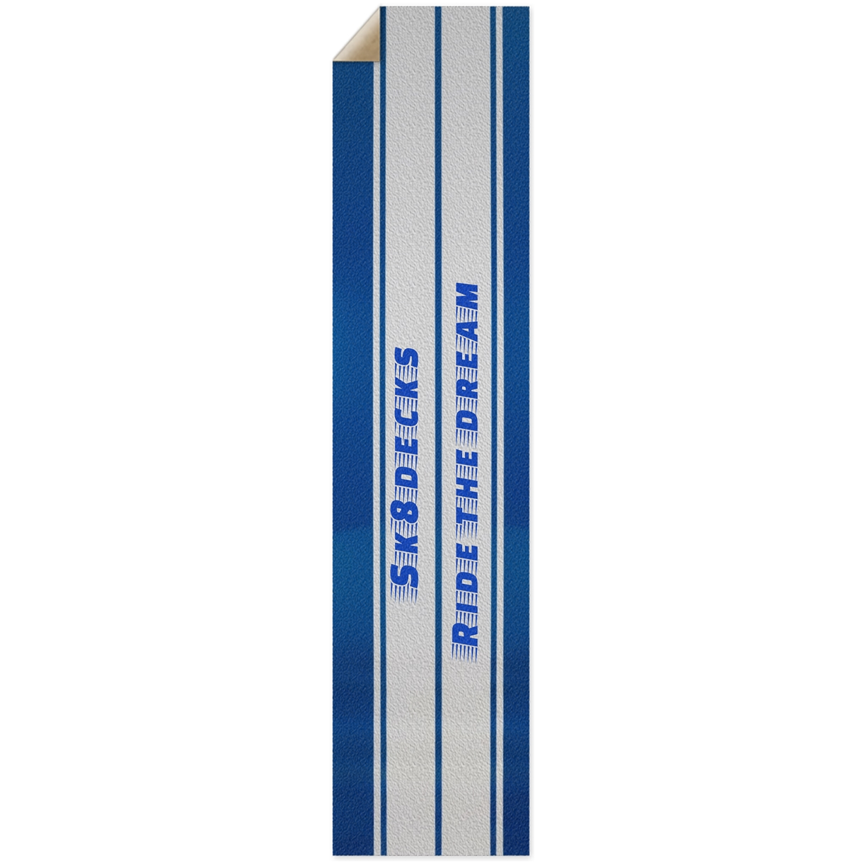 Blue and White Ride the Dream Blue Griptape