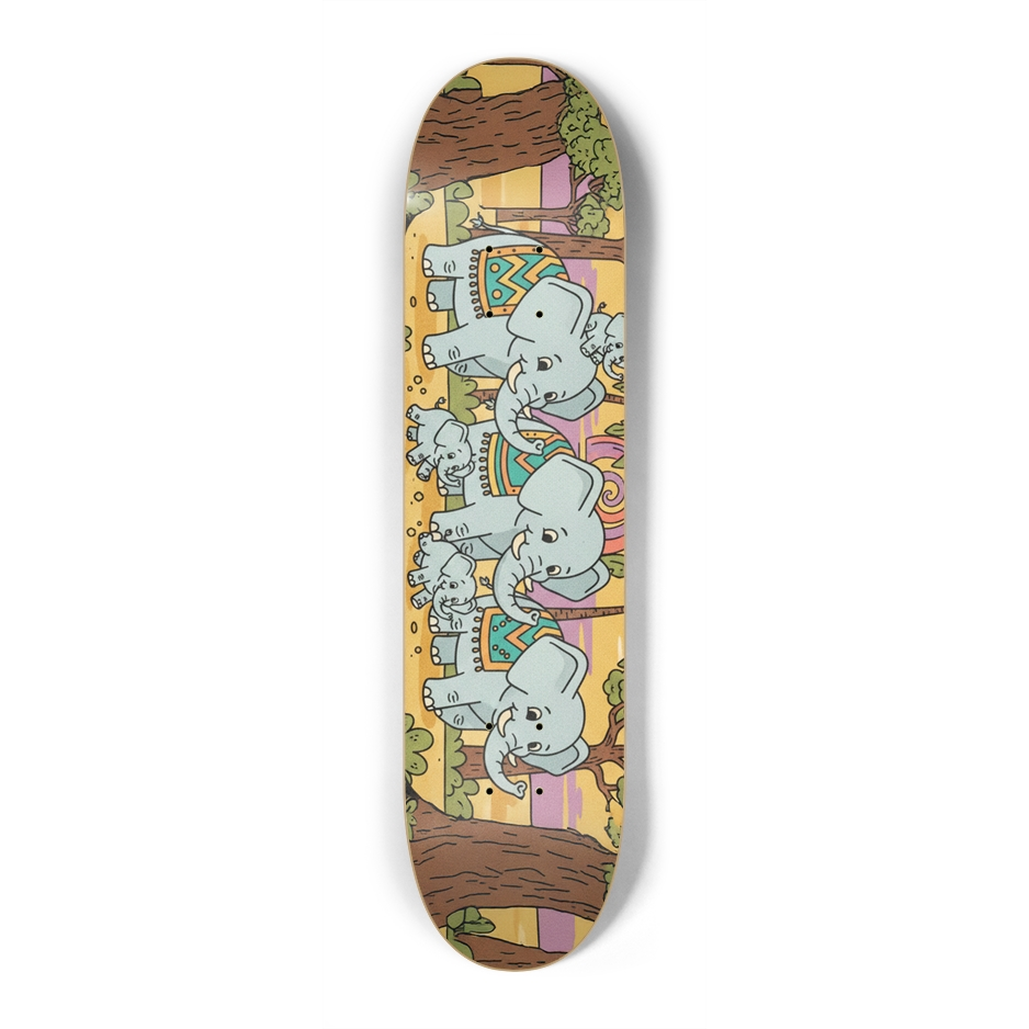 Elephant Parade Skateboard (7 1/4)