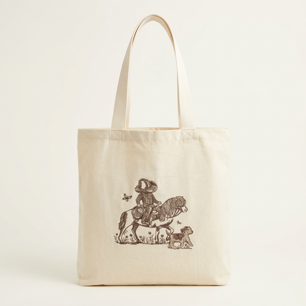 White Sable Studio Embroidered Tote Bag